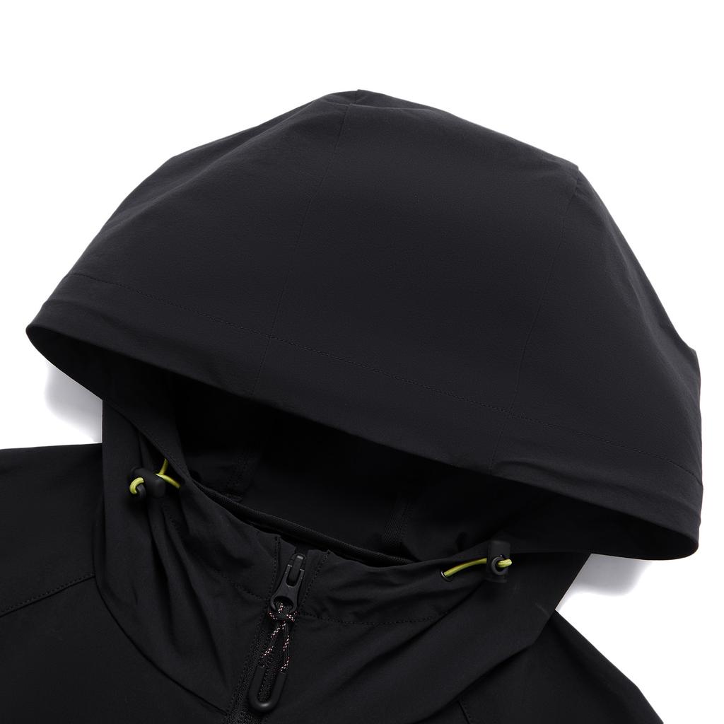 Li-Ning Fitness Series Solid Color Long Sleeve Water-Resistant Windbreaker Men Outerwear Black AFDU157-1