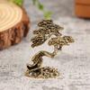 Welcome Pine Brass Figurine Home Desk Crafts Handmade Miniature Mini Pine Tree Sculpture Exquisite Tree Statue Car Ornament
