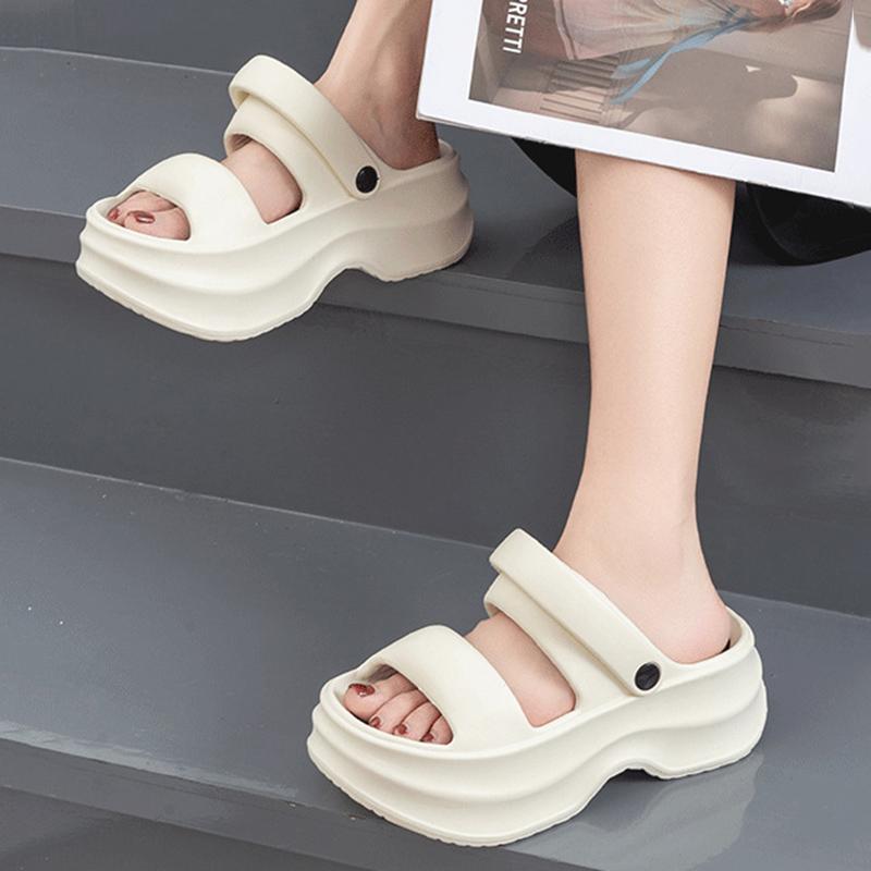Chunky Platform Sandals for Women Summer Thick Bottom Non Slip Beach Slippers Woman Fashion Mix Color Eva Wedge Sandalias Muejr