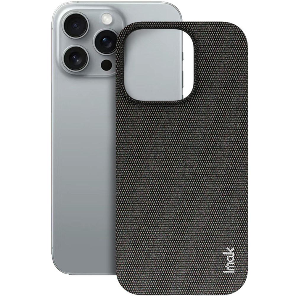 IMAK Ruiyi Series for iPhone 16 Pro Case Fabric Texture Leather+PC Phone Back Cover