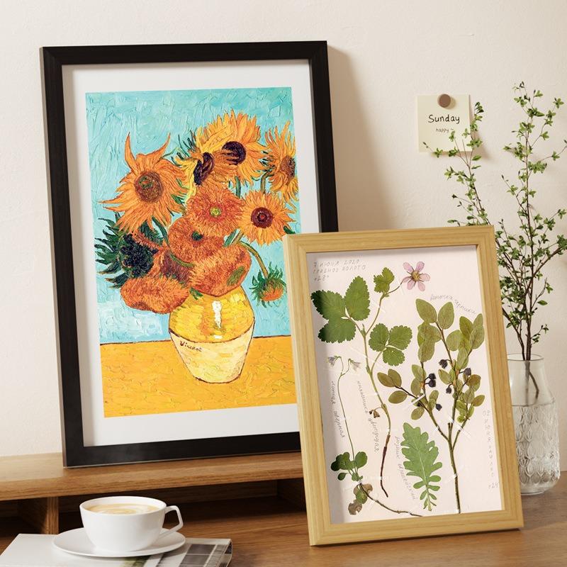 Large Size Wooden Photo Frame Wall Gallery Rectangle Minimalist Style Extra Big Picture Frame Set for Living Room and Bedroom