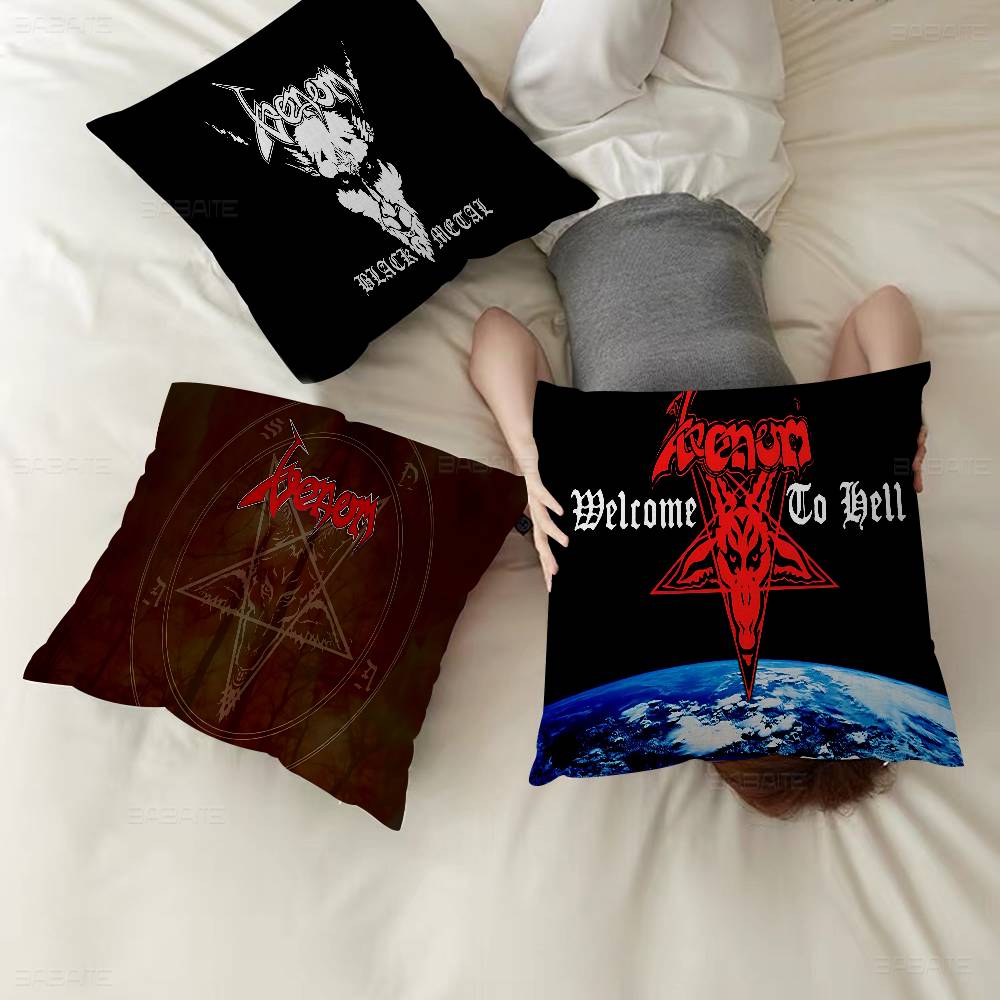 V-Venoms B-Black Metal Band Pillowcase Toon Gift Cushion Cover Bedroom Home Sofa Chair Seat Decor Pillow Case