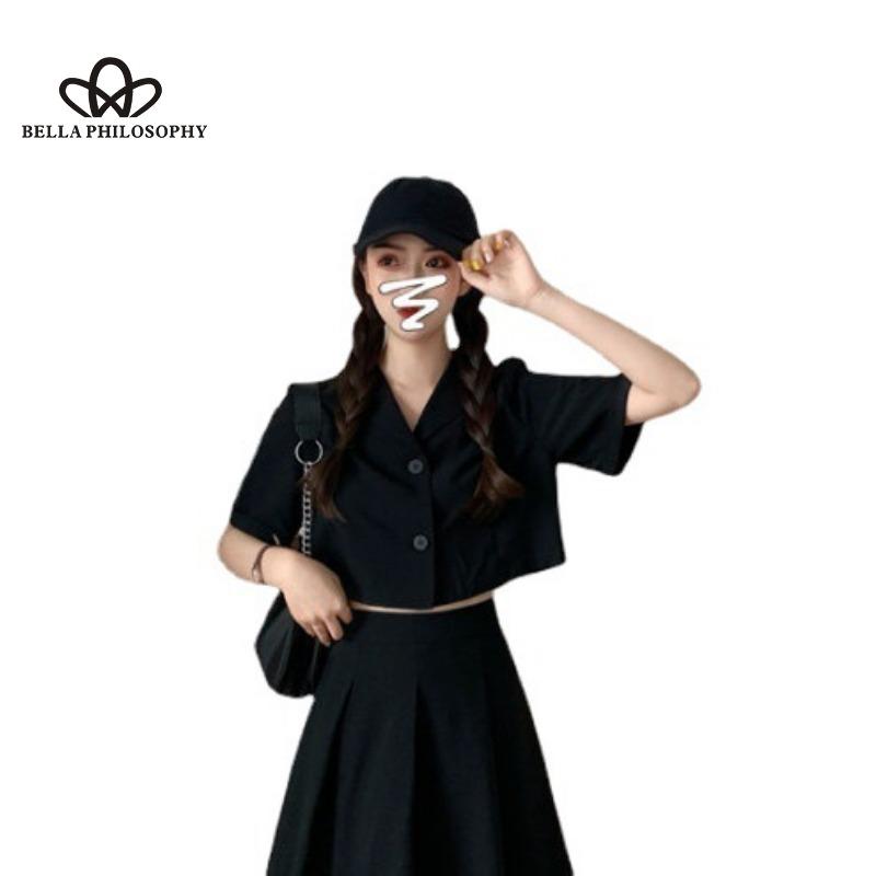 2023 Léto Krátký rukáv Slim Fit Sako Blazer Šaty s popruhem Dvoudílné Elegantní Dámské Společenské šaty Žena Módní Oblečení