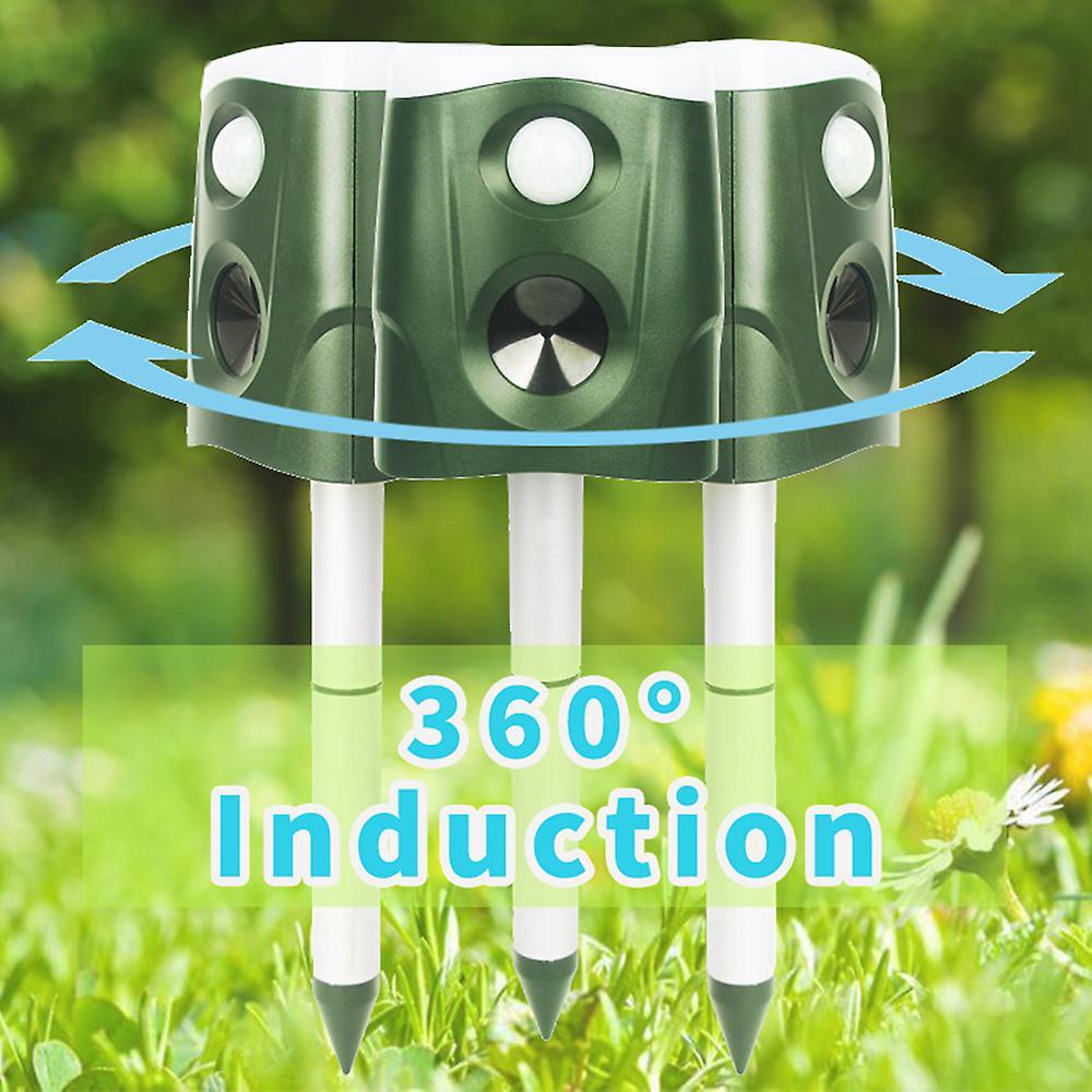 360 Degree Solar Powered Birds Repeller Heavy Duty Waterproof Deterrent Aid for Yard Patios Fences