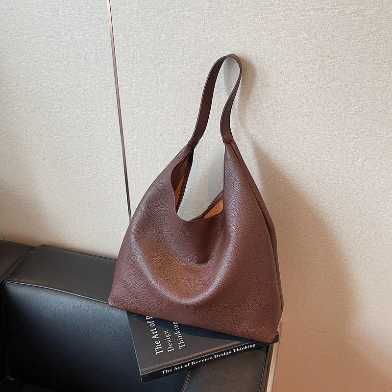 

Ретро сумка большой вместимости женская новая повседневная сумка-тоут на плечо под мышкой для通勤, модная универсальная сумка