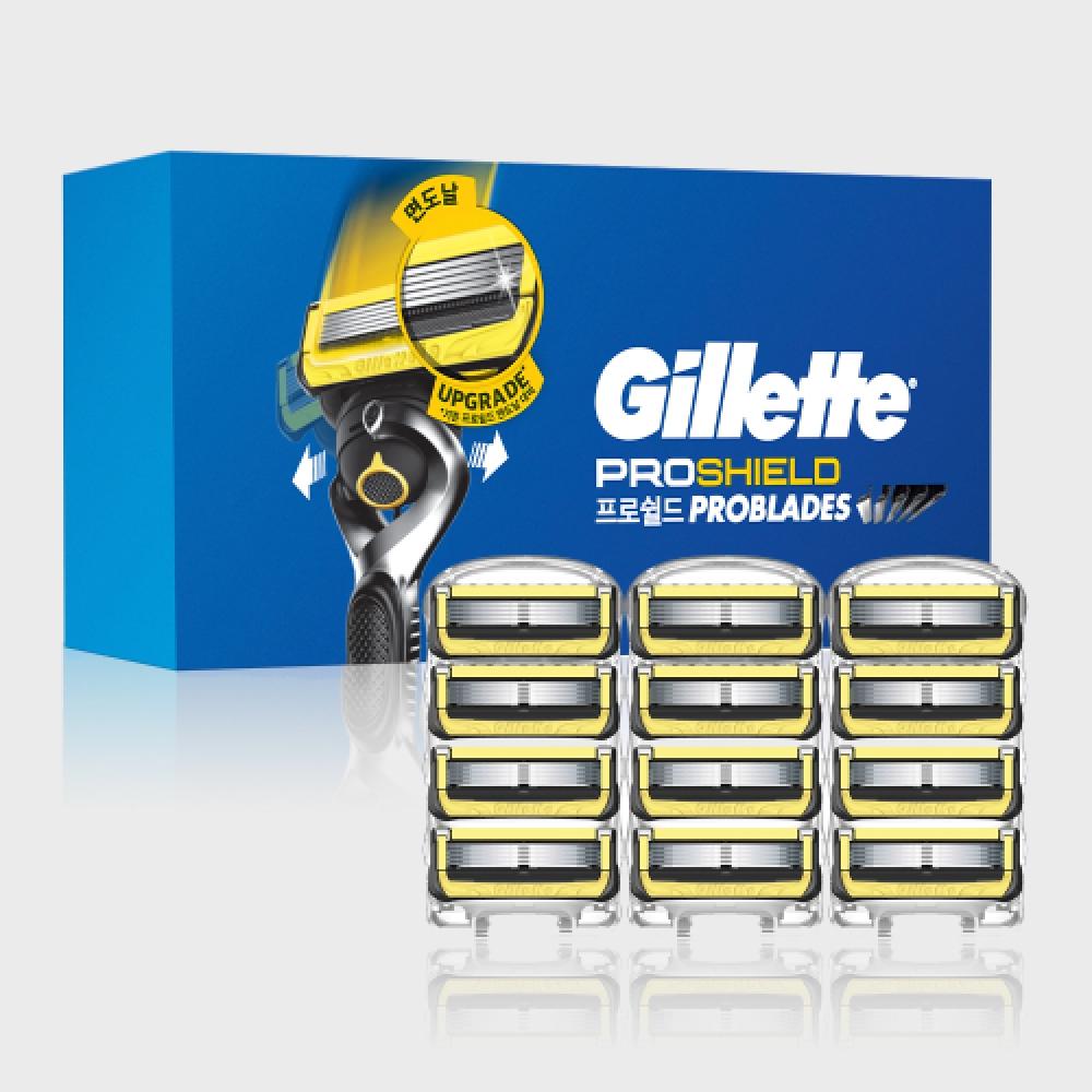 Gillette 2024 Pro Shield Yellow Razor Blade 12 Pack Proshield Razor Blade 12 Pack [G181] [G140]