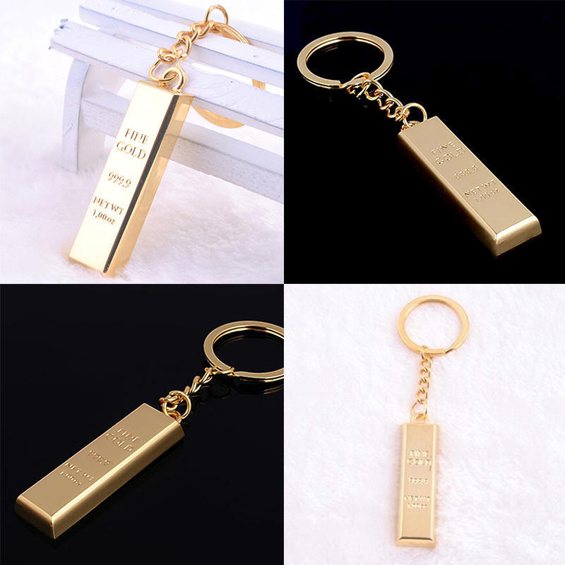 

Модный металлический брелок в виде слитка золота