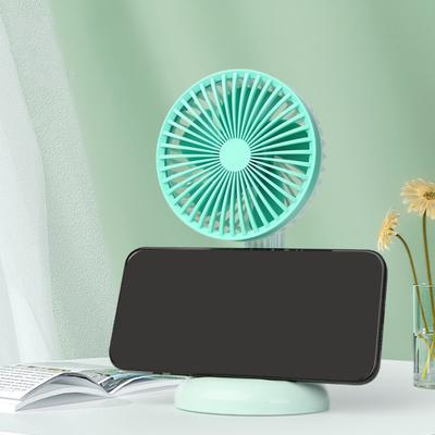 Ventilador de Mano Personal con Base Desmontable 3 Velocidades Recargable por USB Ventilador Pequeño de Escritorio Inclinación Ajustable de 90 Grados Mini Ventilador para Viajes Interior Exterior