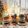 Cartoon Painted Santa Claus Statue Resin Crafts Merry Christmas Decoration  Home Decoration