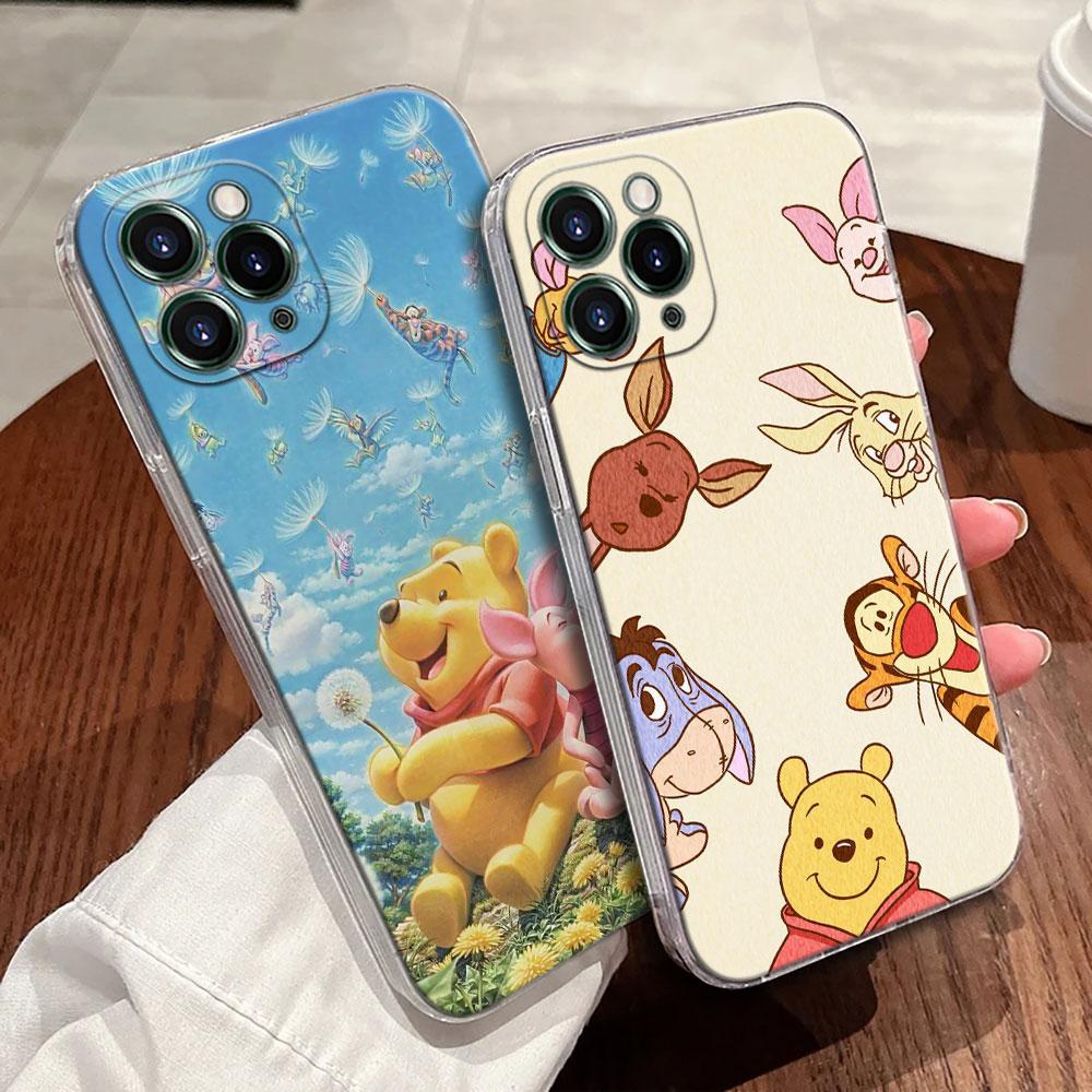 Winnie The Pooh Piglet Tigger Transparent Phone Case For iPhone 17 Pro Max 17E 11 12 13 14 15 16 Pro Max Plus 17 Air 16E 7 Cover