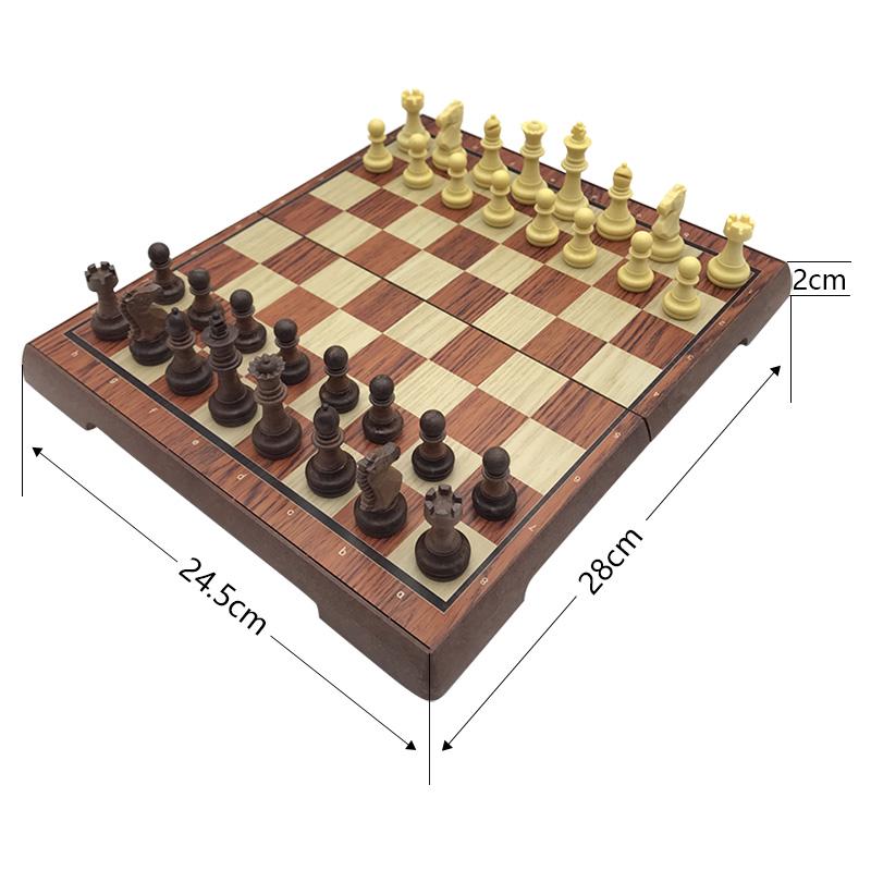 Высококачественная складная пластиковая шахматная доска Международный магнитный шахматный набор Изысканная шахматная головоломка Настольная игра Подарок Yernea