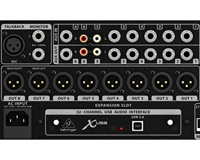 Behringer Behringer Behringer Digital Mixer 40 Buses Equipped with MIDAS Design Mic Preamps 8 Systems Klark Teknik FX USB Audio Interface 3U Rack X32