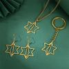 My Shape Star of David Israel Map Drop Earrings for Women Stainless Steel Hollow Map Dangle Earrings Je Jewelry Wholesale