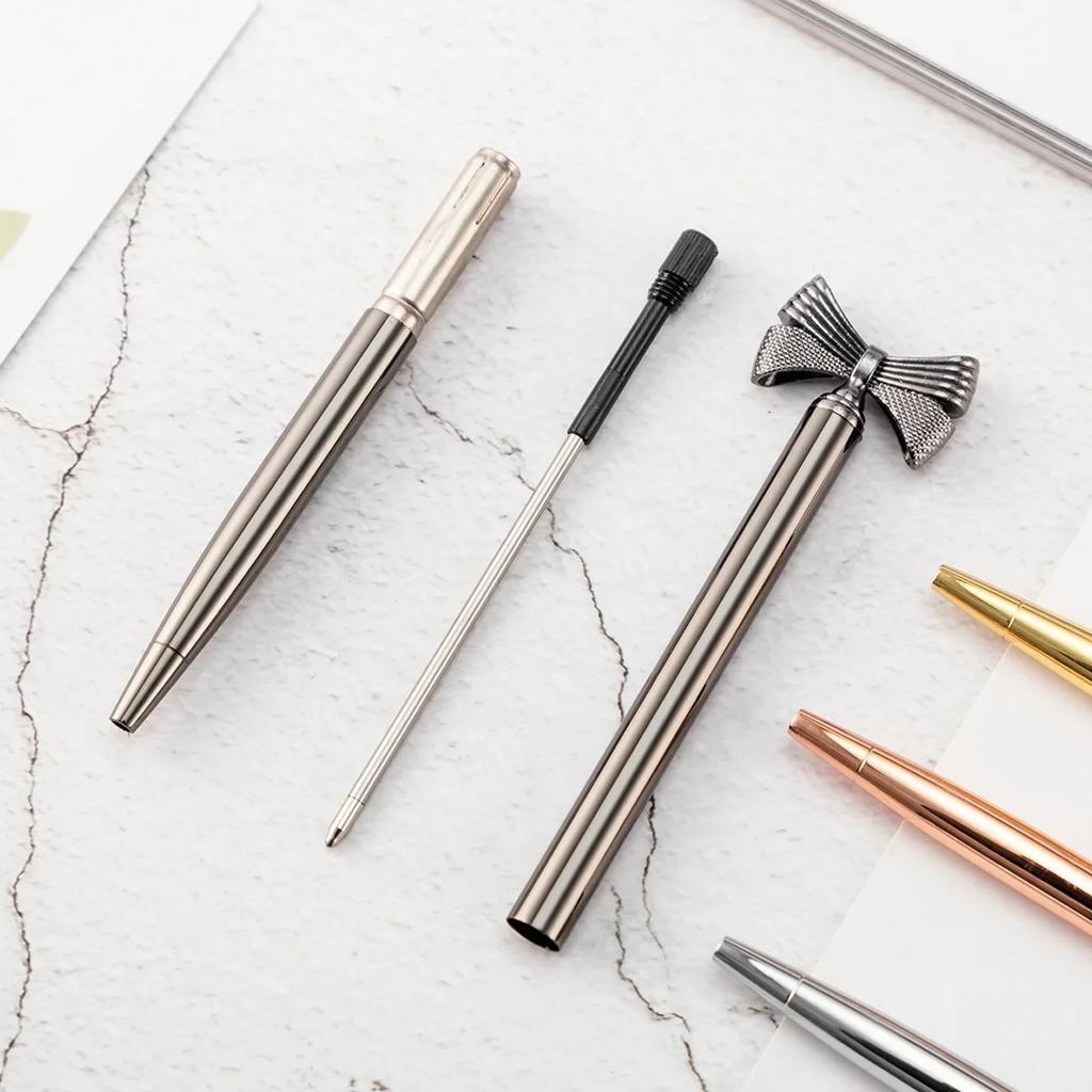 New Kawaii Cute Bow Ball Pens Ballpen Fashion Girl Ballpoint Pens Pens for School Supplies Office Korean Creative Stationery