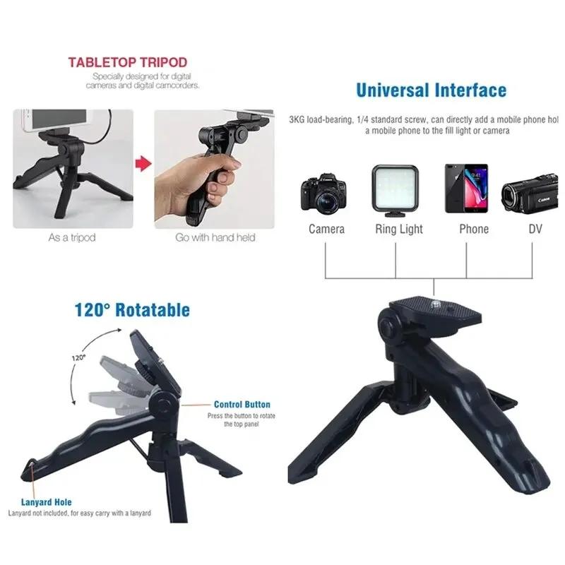 Smartphone Tripod with Mini Mic, LED Fill Light for TikTok YouTube