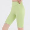 Fitness pants women's high waist peach hip lift elastic abdomen tight cycling sports running clothes training five-point yoga pants