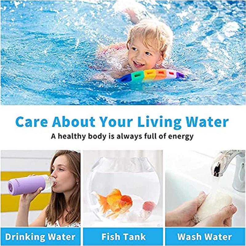 6Combination1Swimming Pool Water Quality Test Strips50Striped Chlorine BrominePHTotal Alkalinity Cyanuric Acid Test Strips for S