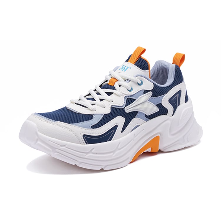 361 Slip Resistant, Abrasion Resistant, Breathable, Lightweight Low top Running Shoes Men's White Blue 572232211