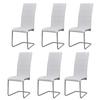 Day and Night - Day and Night Cantilever Dining Chairs 6 Pack White Fabric