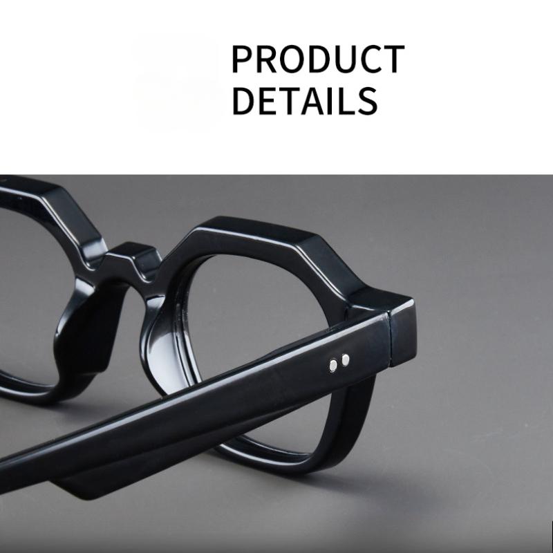 Fashion Retro Polygonal Anti Blue Light Reading Glasses Men Women Eyeglass Full Frame Far Sighted Glasses