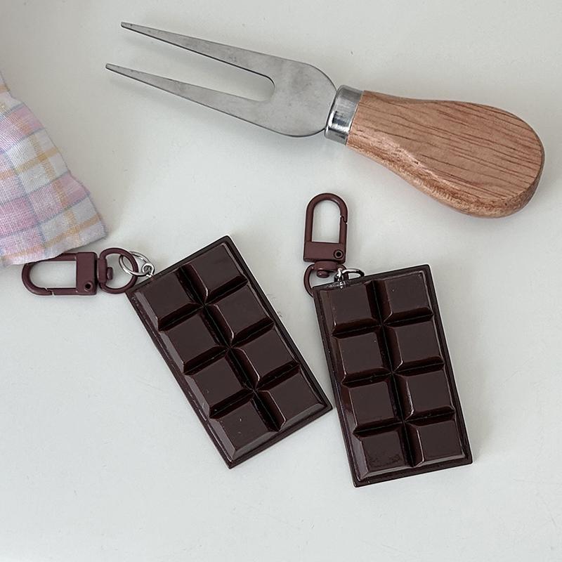 1 Piece Bag Phone Pendant  Modern Simplicity Simulated Cute Food Chocolate Keychain Decorative Business Gift Key Chain