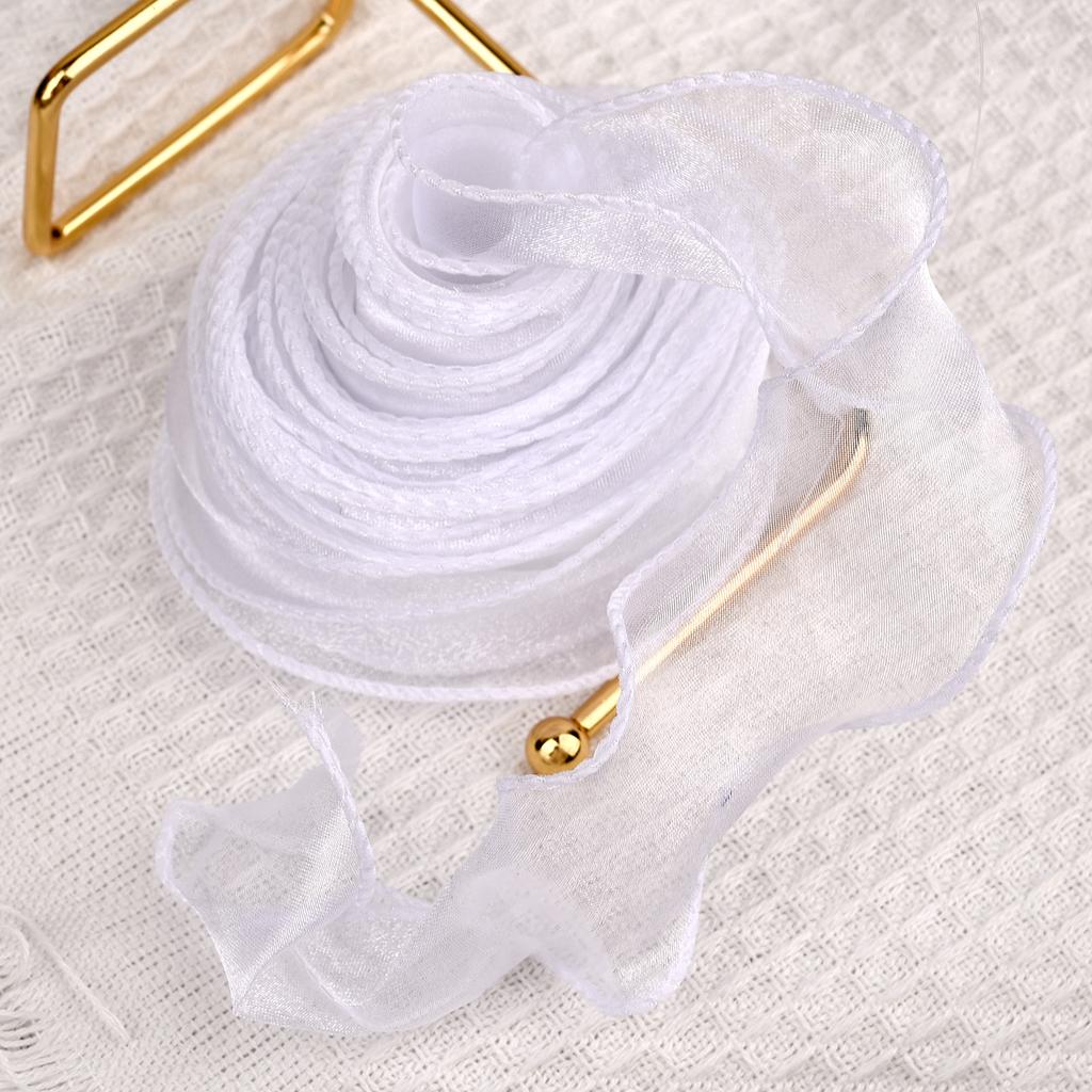 2,2 m oder 10 m/Rolle Chiffonseidenband Organza Satin für DIY Basteln Geschenkverpackung Dekoration Hochzeitssträuße Kranz Nähzubehör