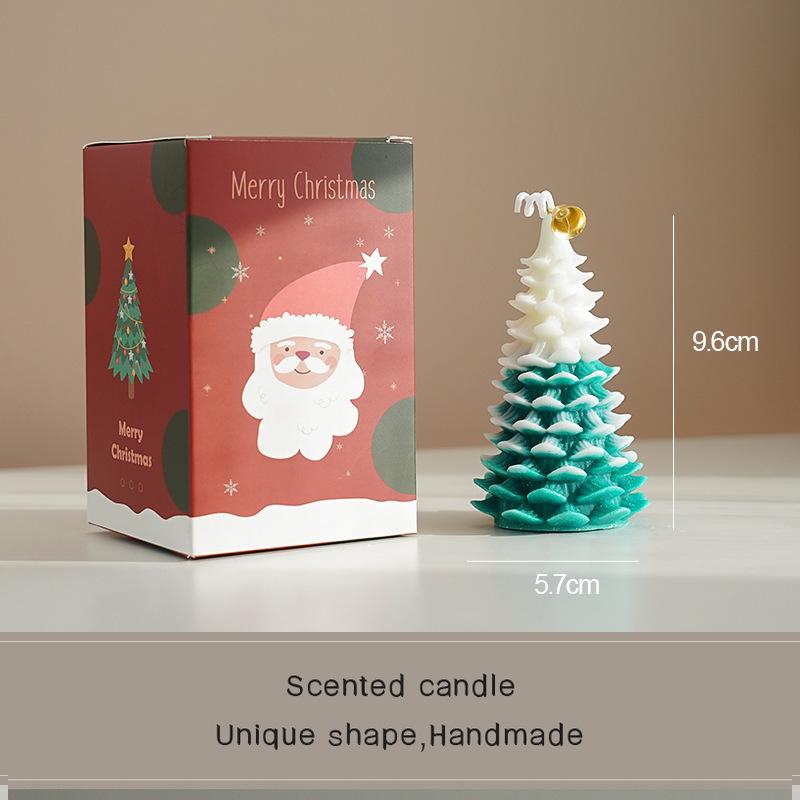 Christmas Candle Birthday Gift Handmade Souvenir Gift Set Gift Box Christmas Tree Shape Scented Candle Ornament