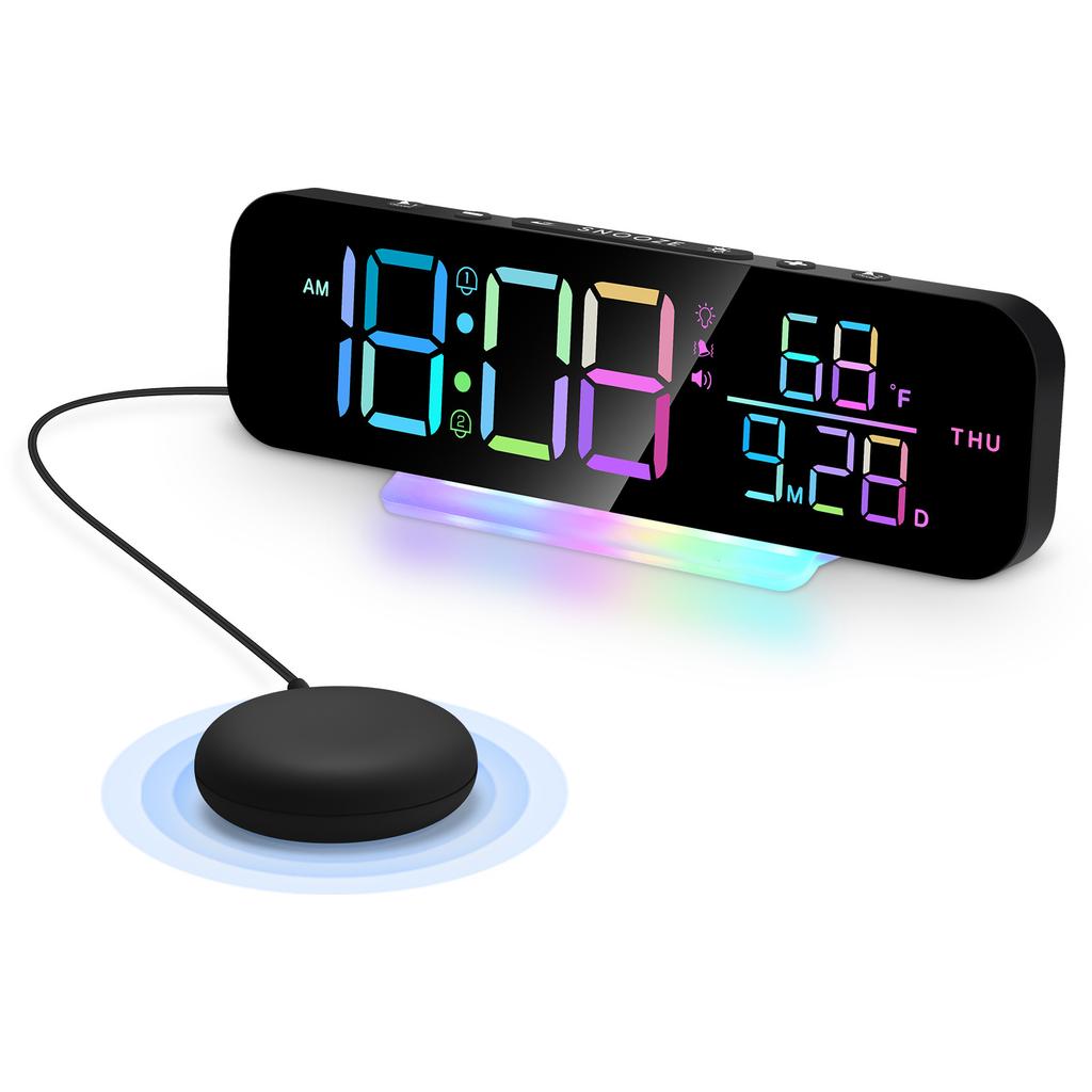 Fantasy Color LED Digital Alarm Clock with Vibrator