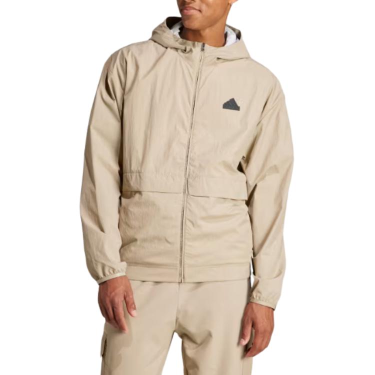 adidas Mestský únik Mikina na zips Blanch Cargo Pánska Streetwear IS9284
