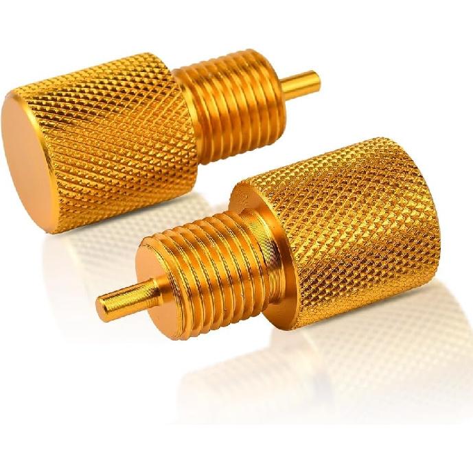 

JSCARLIFE 2 PCS Aluminum Alloy Proportioning Valve Bleeder Tool - PV2 PV4 Disc/Drum Brake Locking Tool Fit AC Delco 172-1353 172-1371, for G-M Street золотистый