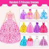 110 Pcs Doll Clothes and Accessories - Doll Dress Up Toys for Girls with Wedding Dresses, Casual Dresses, Casual Jumpsuit, Swimsuits Bikini, Glasses,