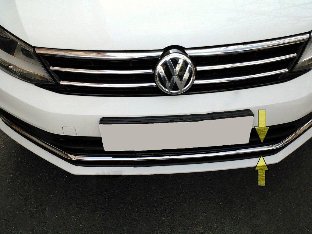 

Накладки на решетку бампера 2014-2018 Carmos (нерж) для Volkswagen Jetta