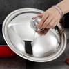 Universal Frying Pan Cover Stainless Steel Bowl Cover Durable Wok Pot Lid  Restaurant Kitchenware