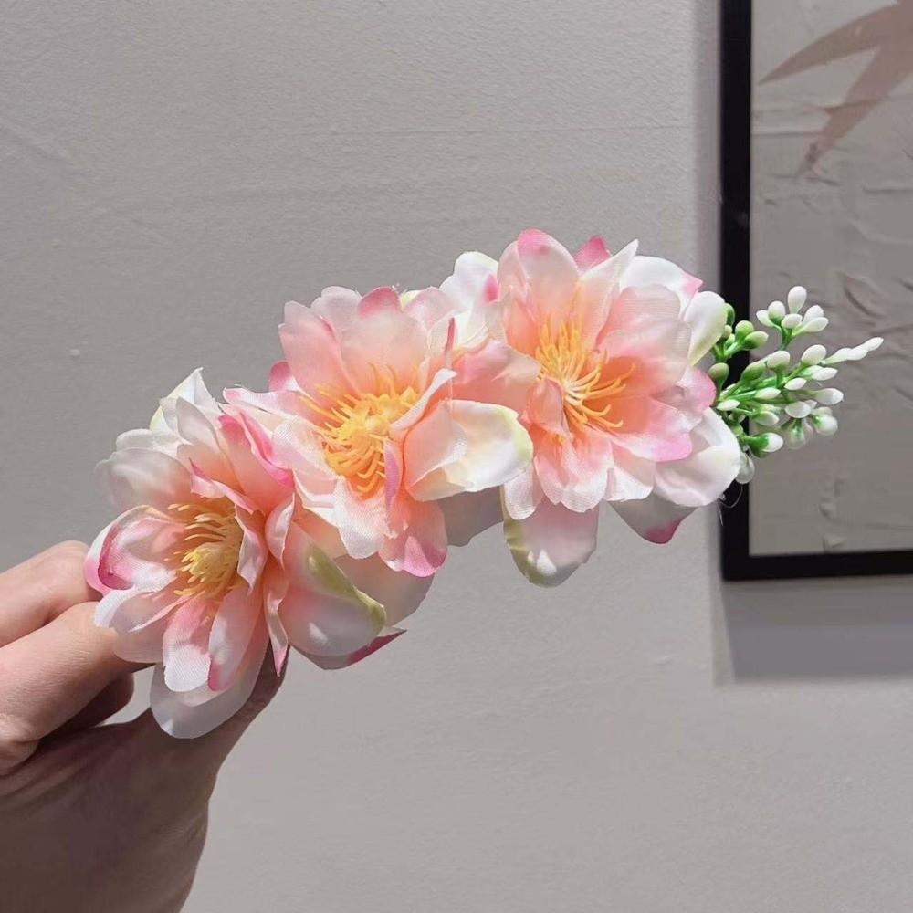 Sweet Floral Hair Comb Thai Style Chignon Hair Clips Bohemian Flowers Hairpin Daily