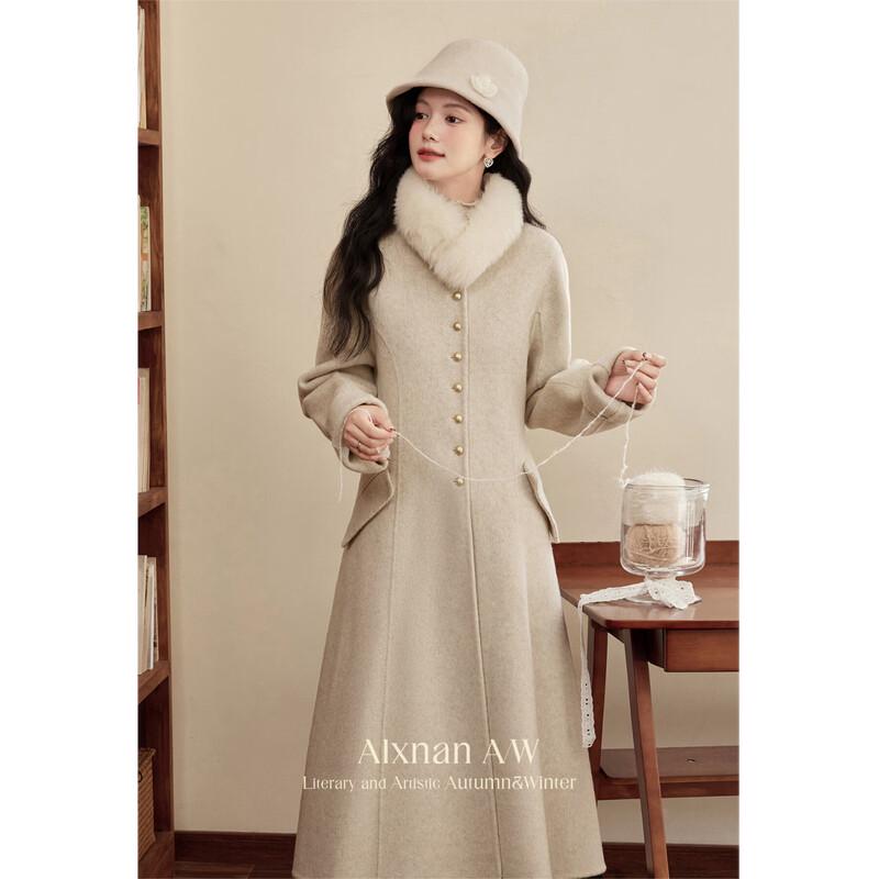 Lu Xiangnan Women's Long Double-faced Wool Coat