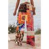 Dámské široké kalhoty s potiskem Four Seasons Casual Wide Leg Pants Rovné kalhoty