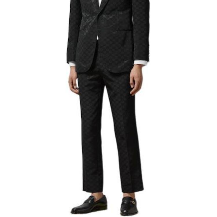 Gucci GG Cotton Viscose Formal Pant 'Black' Men's 698749-ZAHMD-1000