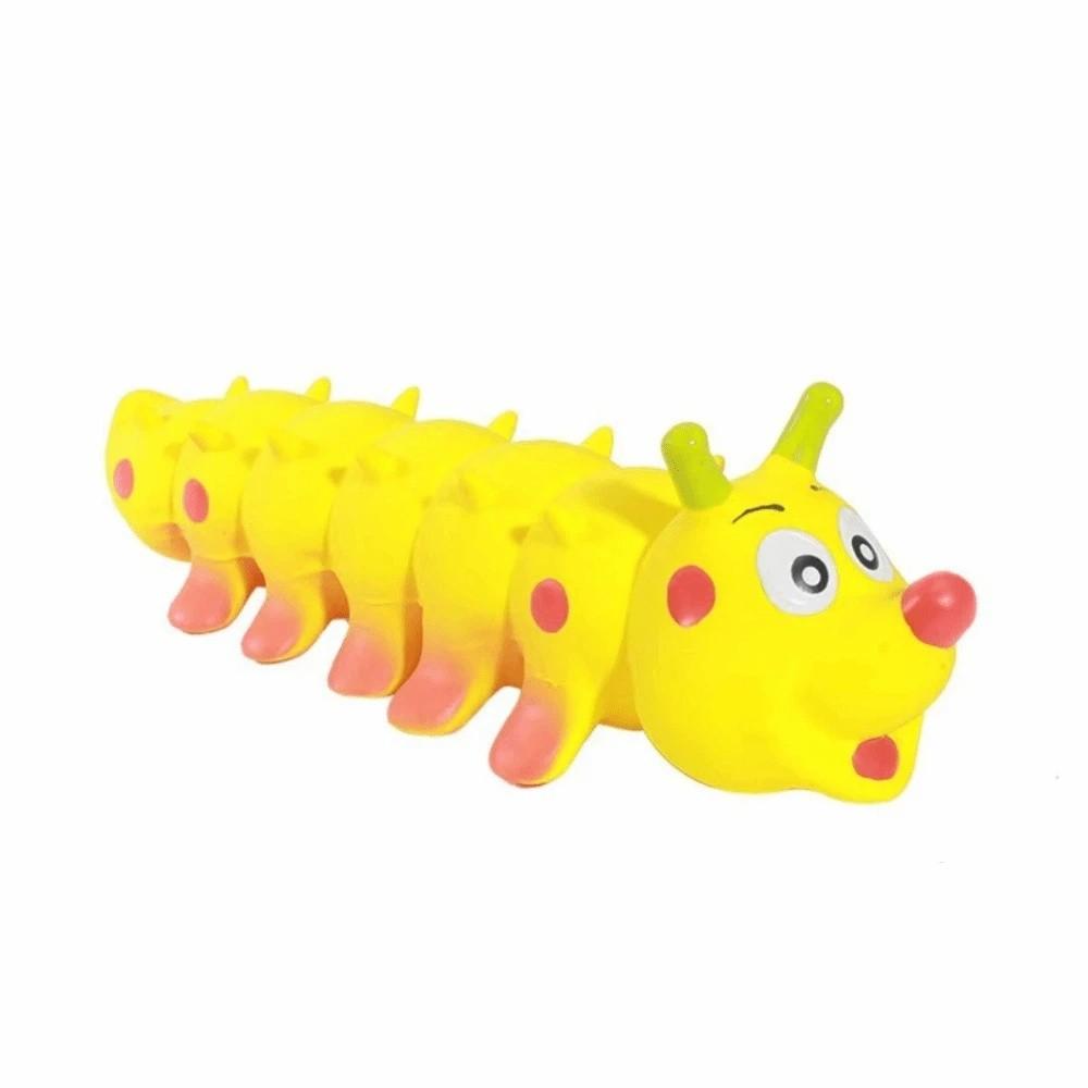 Latex Dog Chew Toy Caterpillar Shape Dog Grinding Teeth Stick Pet Squeaky Toy Outdoor