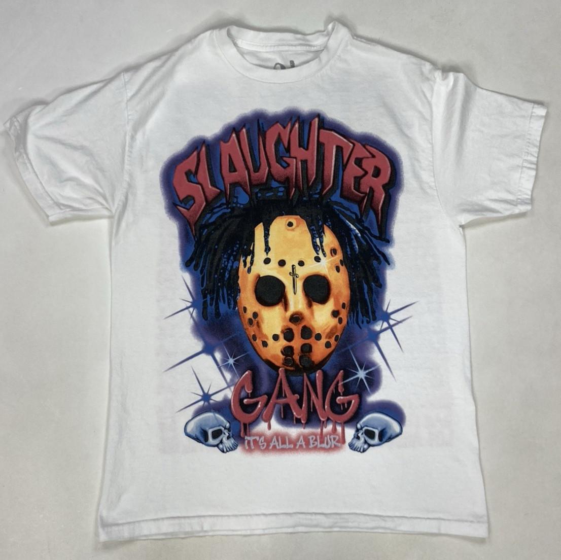 21 Savage Slaughter Gang Graphic T-shirt Men Medium White Tour Merch Music S