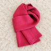 Solid Color Pure Wool Scarf Skin-Friendly Neck Warmer Wrap Wool Knitted Scarf  Autumn Winter
