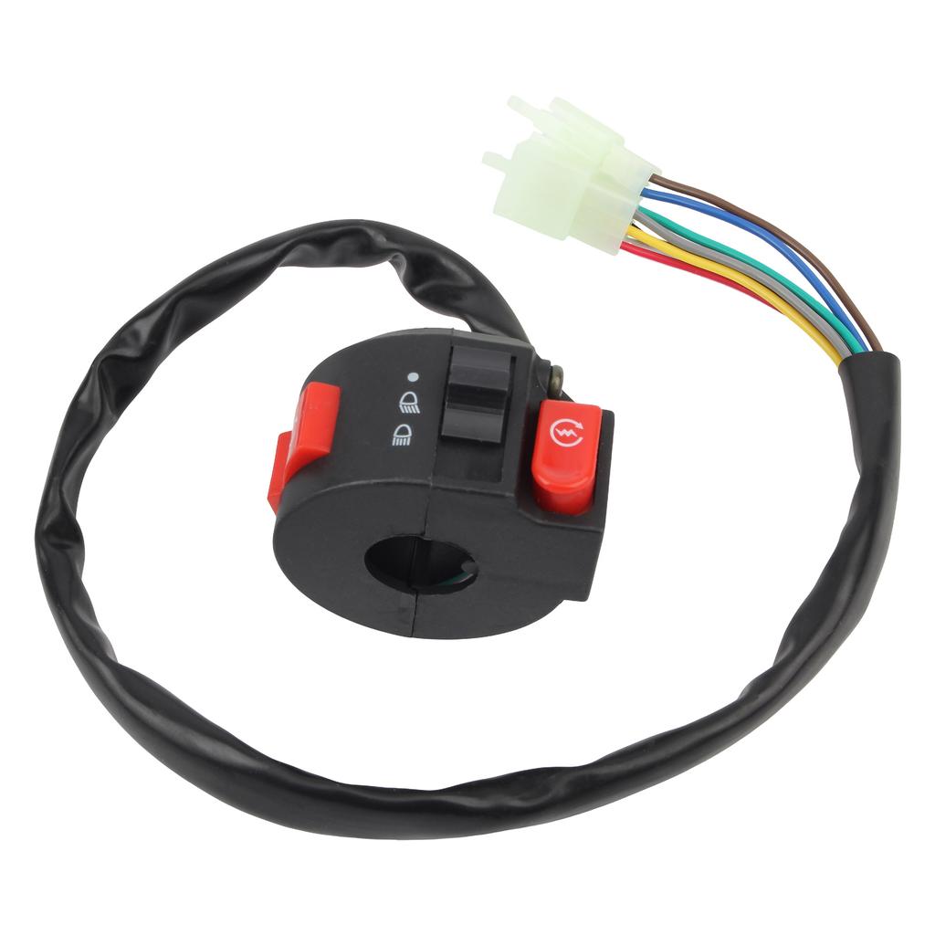 Motorcycle 3-Function Switches Kill Start Light Buttons for ATV Pit Bike Buggy Go Kart 50cc-250cc Handlebar Controller Switch