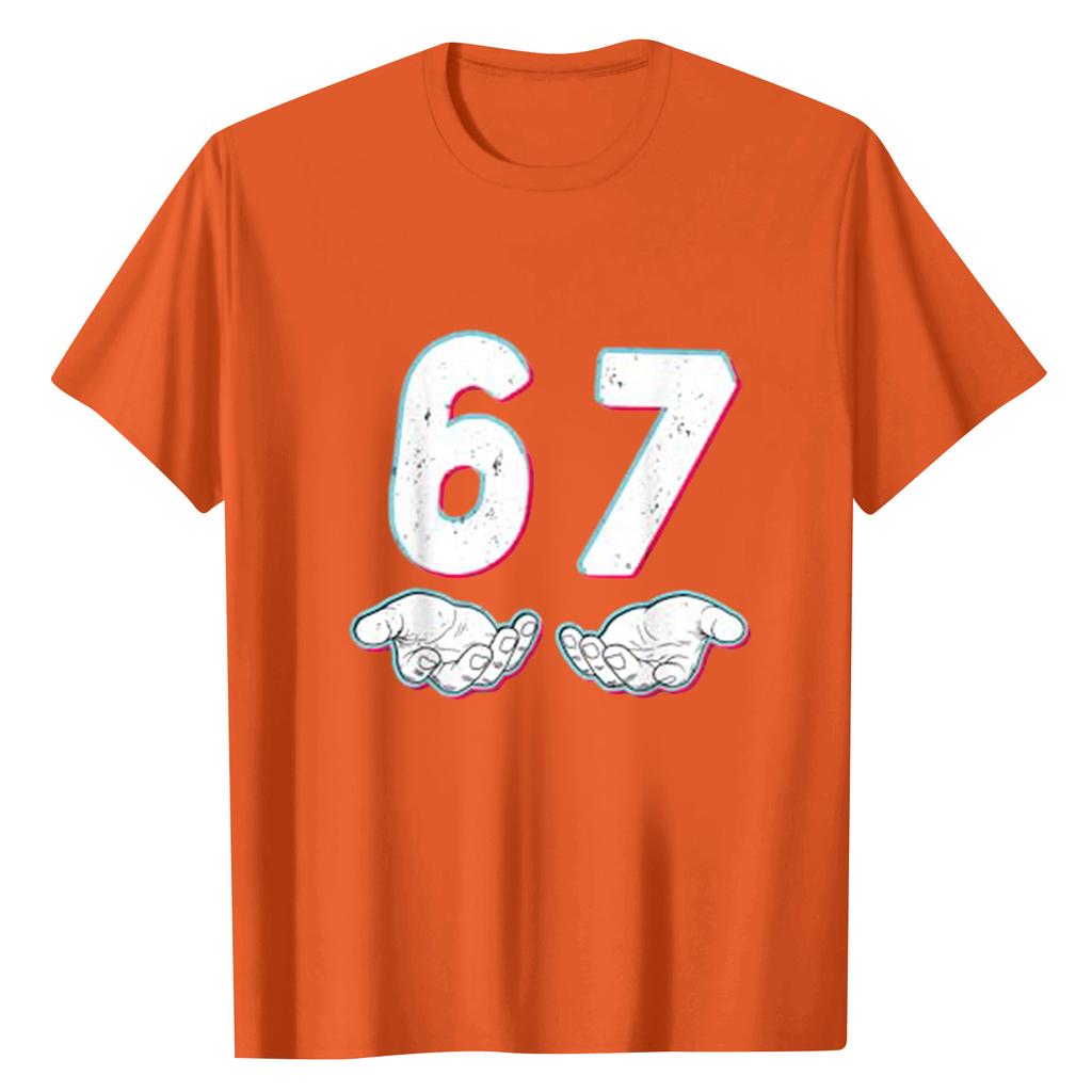 Ladies' Digital Printed Casual Round Neck Short Sleeved Top