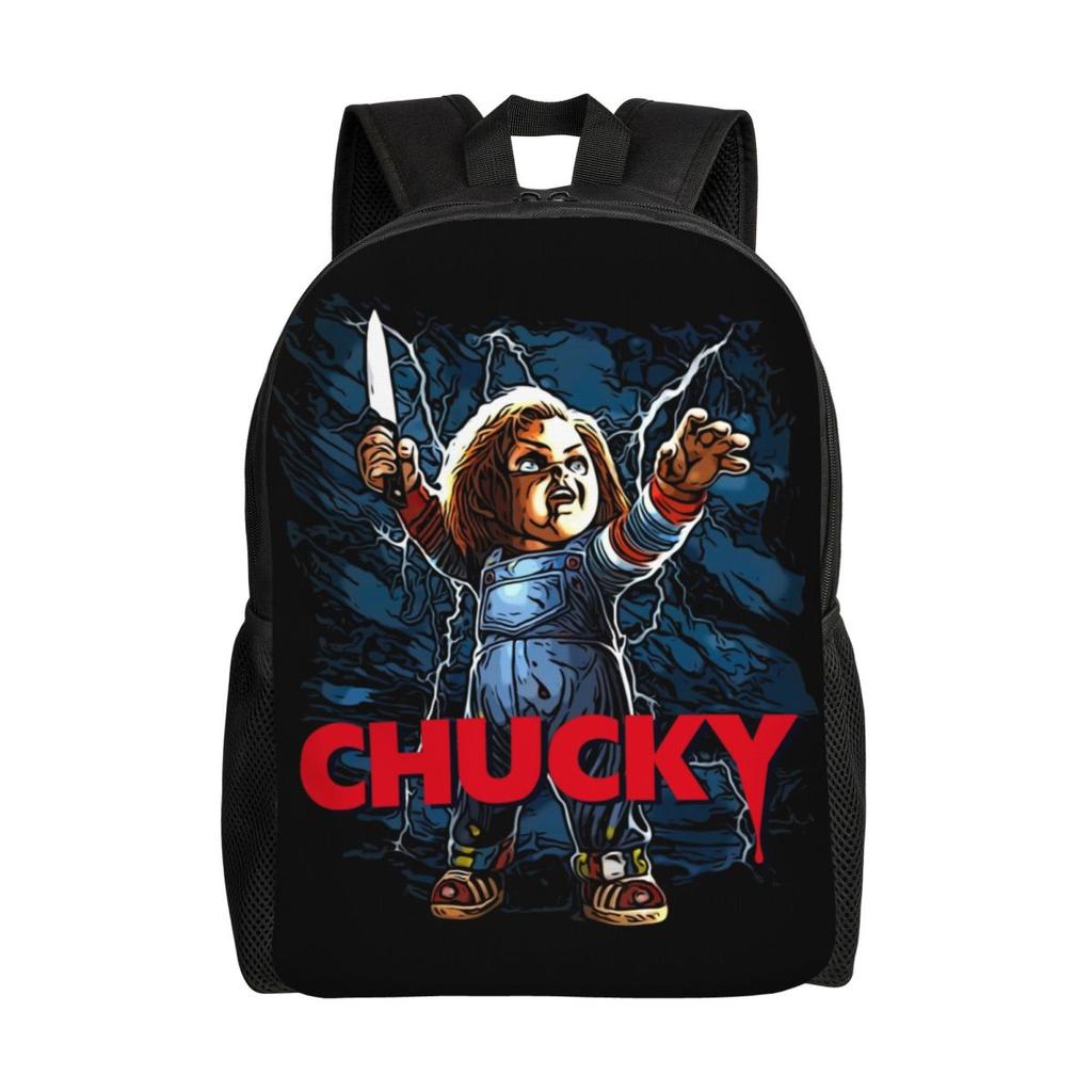 Bride Of Chucky Laptop Rucksack Herren Damen Mode Schultasche für Schüler Studenten Killerpuppe Chucky Taschen