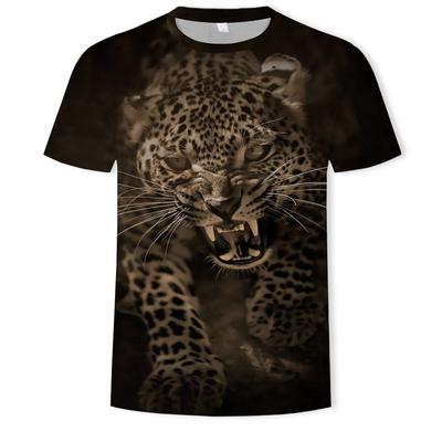 3D Personality Cool Cheetah Graphic T Shirts Summer Fashion Animal Leopard Tee Shirt Men Casual Print Short Sleeve T-shirts Tops