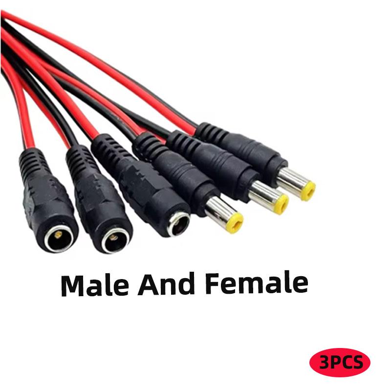 DIY 3/5/10PCS DC Connectors Male Female Jack Cable Wire Line Adapter Plug Power Supply 5.5*2.1mm