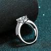 3 Karat Diamant-Moissanit-Ring für Damen, 925er Sterlingsilber, Verlobung, Hochzeit, Party, Luxusringe mit Zertifikat