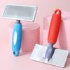 Cat Comb Silicone Cat Brush Massage Pet Hair Remover Stainless Steel Combs for Cats Pet Grooming Comfortable Handle Dog Brush