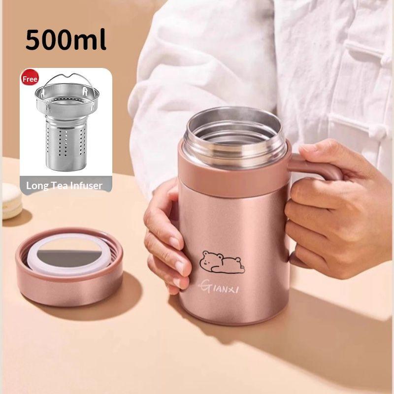 Gianxi Isolierbecher Weiblich Büro Teetasse 316 Edelstahl Große Kapazität Männlich Mit Henkel Wasserbecher