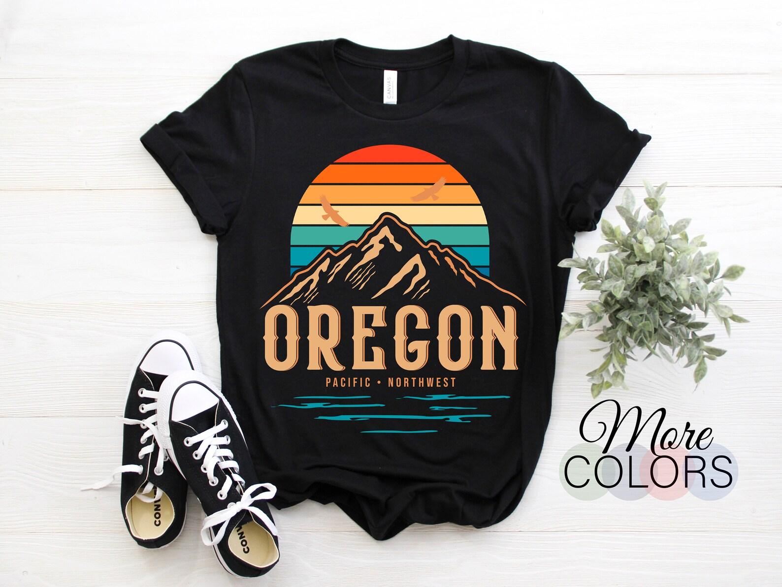 Oregon Beautiful State Pacific Northwest Home Mountains Travel Hiking Souvenir Birthday Gift Vintage Retro T-Shirt, Vacation Traveling Visit 160