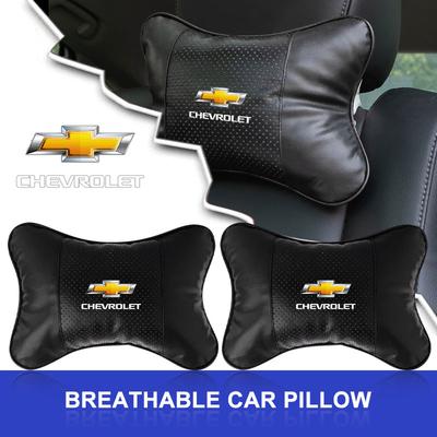 1/2Pcs Car Seat Headrest Auto Logo Neck Pillow for Spark Captiva Cruze Tracker Orlando Trax Epica Nubira Malibu Optra